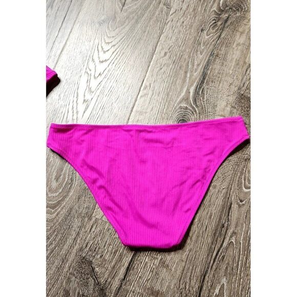 Shade & Shore Ribbed Bandeu 2-Piece Bikini Women's Size Medium / 36B - Picture 5 of 7